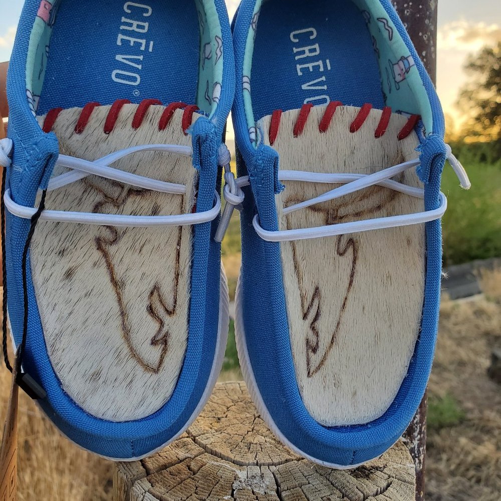 Custom cowhide mocs